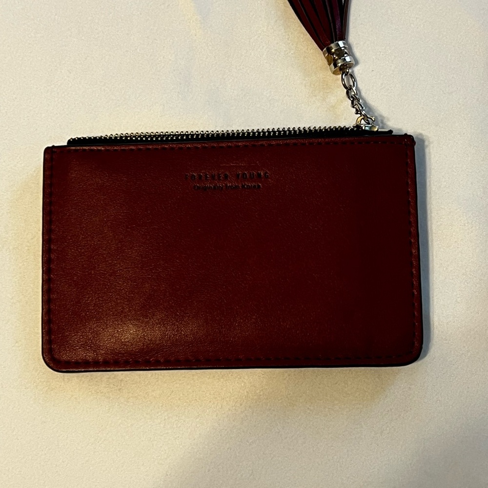 Forever Young Red Leather Pouch